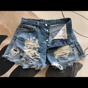 Levi’s Vintage 501 Denim Shorts, Distressed